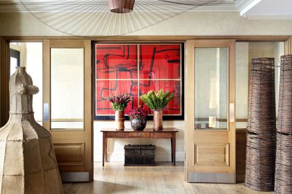 Wide shot of the Lobby at Knightsbridge Hotel
