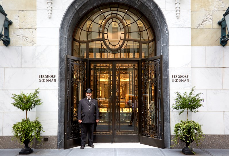The Whitby Hotel is located near world class shopping, here the entrance to Bergdorf Goodman.