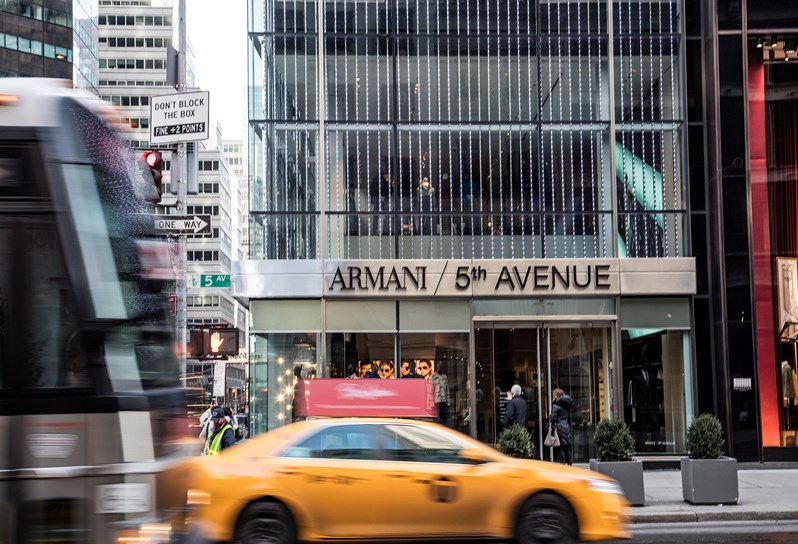 World class shopping on the doorstep of The Whitby Hotel; Armani on 5th Avenue.