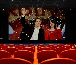 Love Actually on a cinema screen