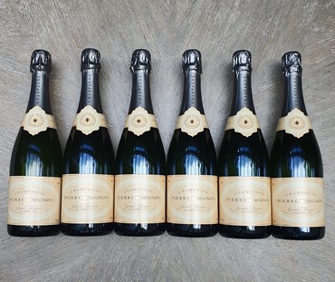 6 bottles of Pierre Mignon Champagne.