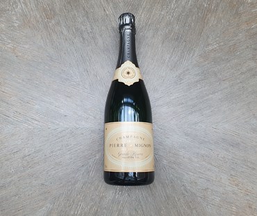 A bottle of Pierre Mignon Champagne.