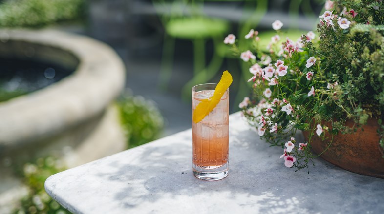 Honey cocktail on Ham Yard Hotel's Roof Terrace