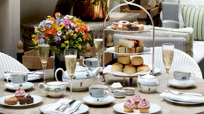Ham Yard Hotel Champagne Afternoon Tea in the Orangery
