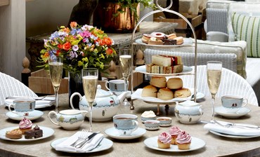 Champagne Afternoon Tea in the Orangery at Ham Yard Hotel