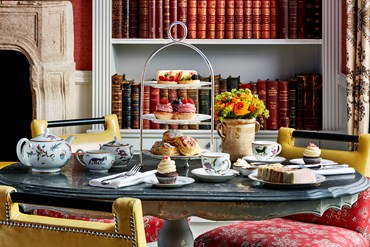 Afternoon Tea set up at Knightsbridge Hotel