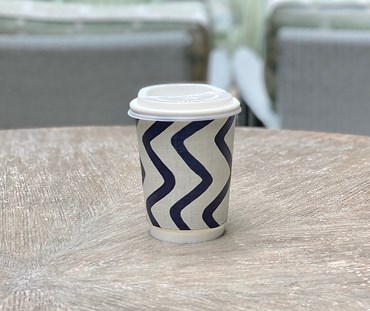 Blue Rick Rack disposable cup