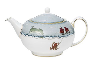Side of large Sailors Farewell teapot