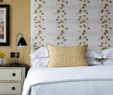 soho bed room pillows on the bed