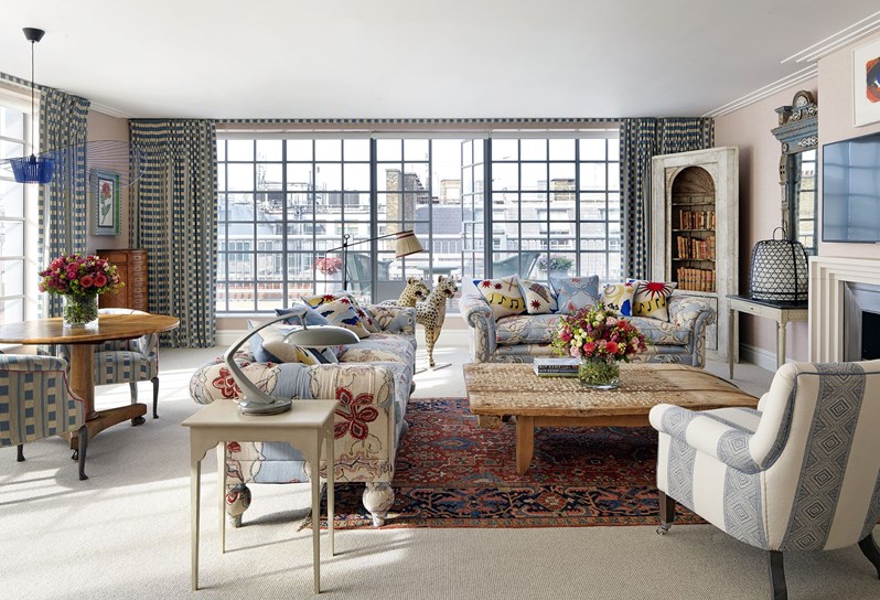 A stylish suite with Crittall windows and views over Soho