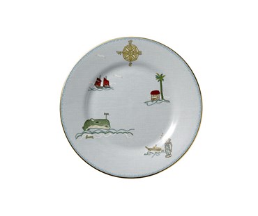 Sailors Farewell 20cm side plate - blue plates with sea motifs