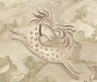A3 crop of the wallpaper showing a mythical creature running in the forest