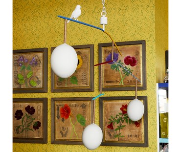 Large Robin Chandelier - close up in shop