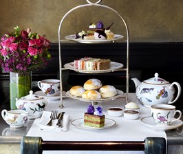 Mary Poppins themed Afternoon Tea with cakes and tea set