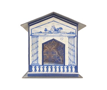 Brightly coloured paper pet house