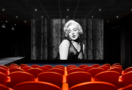 A shot of Marilyn Monroe on a cinema screen.