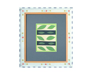 Coloured Linocuts by Breon O’Casey
Funky Kit Kemp-esque painted frame, off-white mount