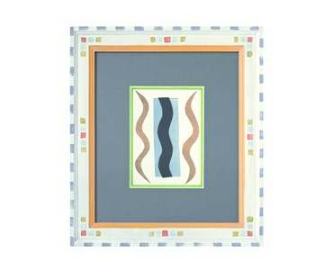 Coloured Linocuts by Breon O’Casey
Funky Kit Kemp-esque painted frame, off-white mount