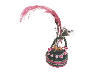 Papier-Mache and cardboard Royal Ascot hat featuring winner horse