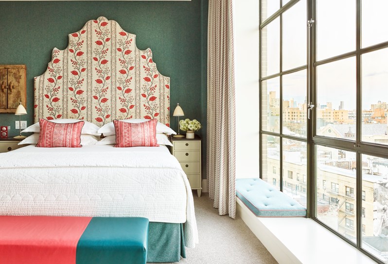 A Deluxe Top Floor bedroom at Crosby Street Hotel