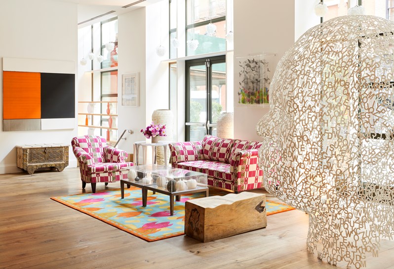 The Lobby area at Crosby Street Hotel