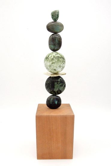 This unique Totem is made from the following precious crystal stones:
From the top – Tree Agate, 2 x Labradorite, Ocean Jasper, Mica slice, Kambala Jasper, Labradorite. The stones are supported on a central support sitting on a sapele wood base.
Size H36cm W9cm D9cm includes base