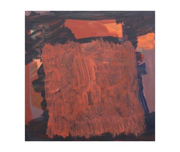 Shadows cast across the room , is an Acrylic on wood, in bright orange, and purply shades of brown, with an off set square against a broody background of browns, and orange shades.
Size: 50 x 50 cm