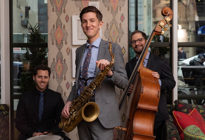 A jazz trio performing at The Whitby Hotel