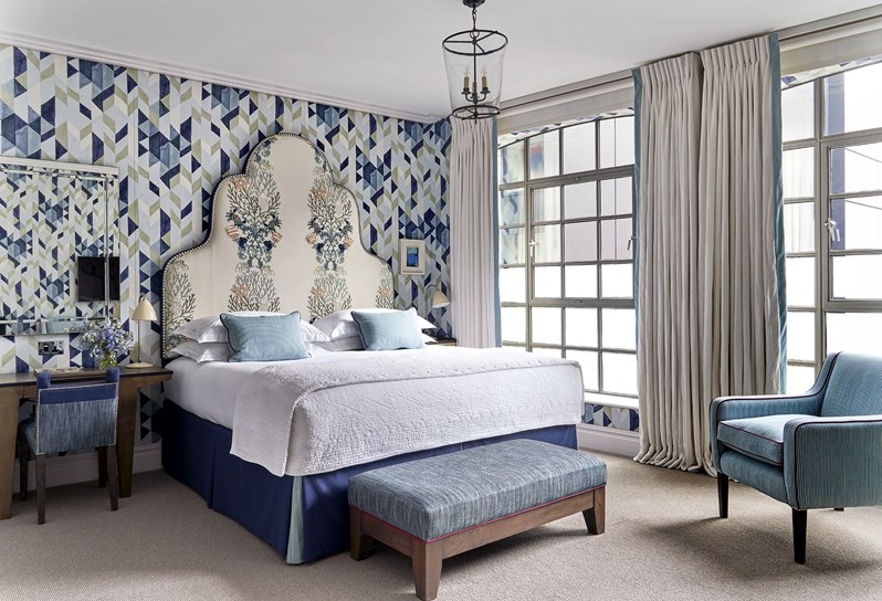 A Luxury room at The Soho Hotel