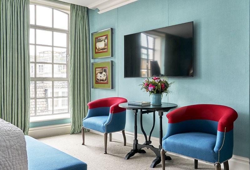A Luxury room at The Soho Hotel