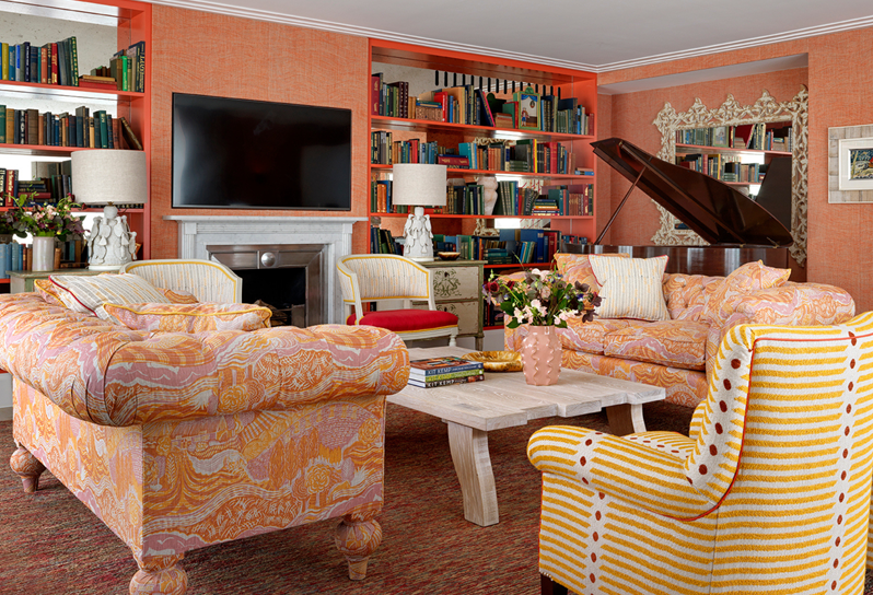 The drawing room area of Residence 24 at One Denman Place