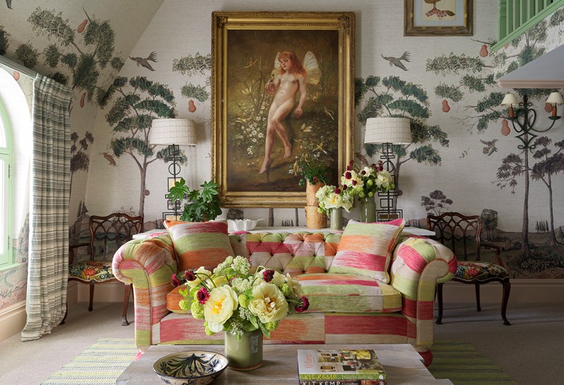 A view of the Drawing Room area in the Loft Suite at Covent Garden Hotel
