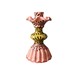 Pink and Lime Garland Candlestick Holder