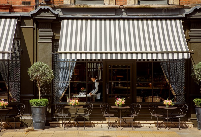 The exterior of Brasserie Max at Covent Garden Hotel