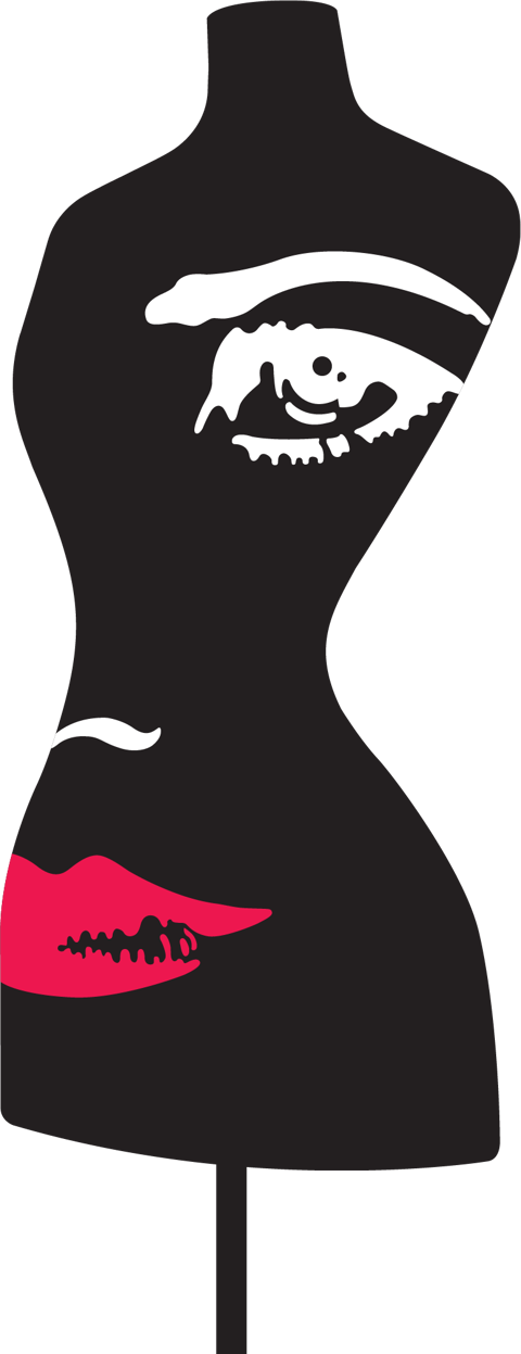 Haymarket Hotel icon. An animated poster of a mannequin in red, white and black.