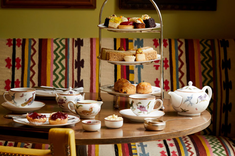 Wide shot of Traditional Afternoon Tea at The Potting Shed