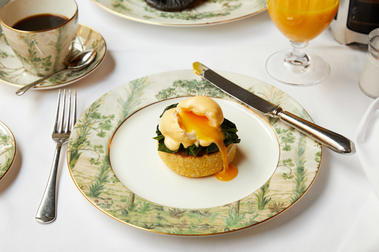 Eggs Benedict on a plate at Brasserie Max