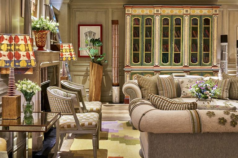 Side shot of the Library at The Soho Hotel