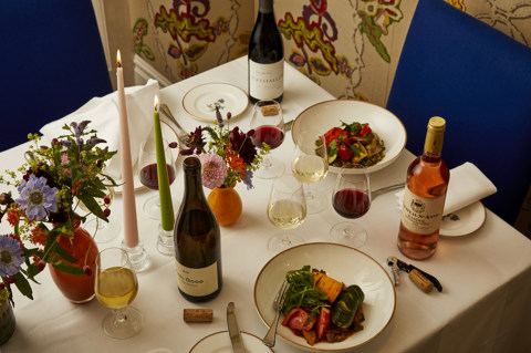 Wine Dinners at Covent Garden Hotel, table set up