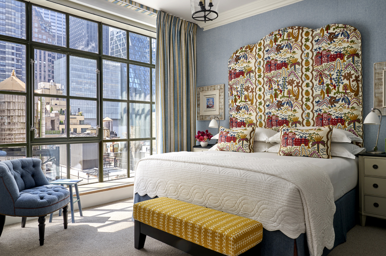 Bedroom shot of room 1108, a One Bedroom Suite at The Whitby Hotel