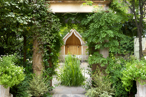 An image of the garden at Number Sixteen Hotel.