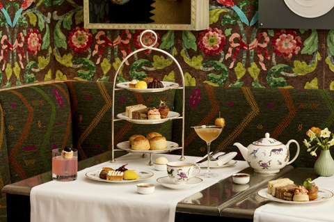 Wide shot of Nine Regions Afternoon Tea at Refuel 