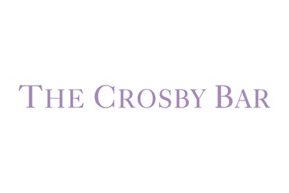 The logo of The Crosby bar and restaurant in the Crosby Street Hotel on a white background 