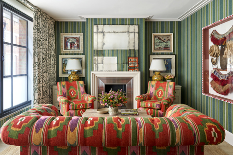 Living room shot of Residence 09, a Luxury Two Bedroom Residence at Ham Yard Hotel
