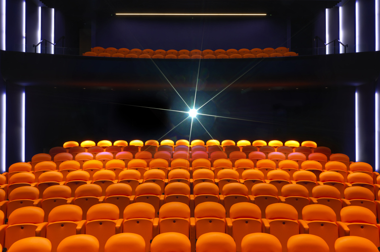 Front shot of the theatre private events room at Ham Yard Hotel