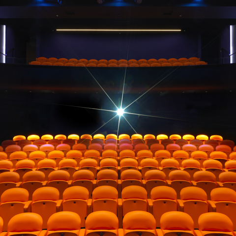 Front shot of the theatre private events room at Ham Yard Hotel