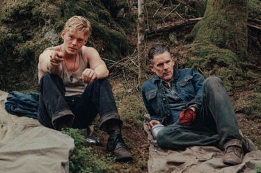 A film still from 'The Weight' for the Firmdale November 2026 Film Club listings. This image shows Ethan Hawke and Lucas Lynggaard Tønnesen characters sitting in the wilderness.