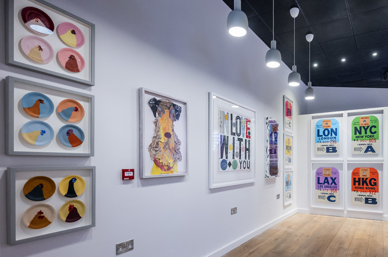 Inside Air Contemporary gallery in Ham Yard Village