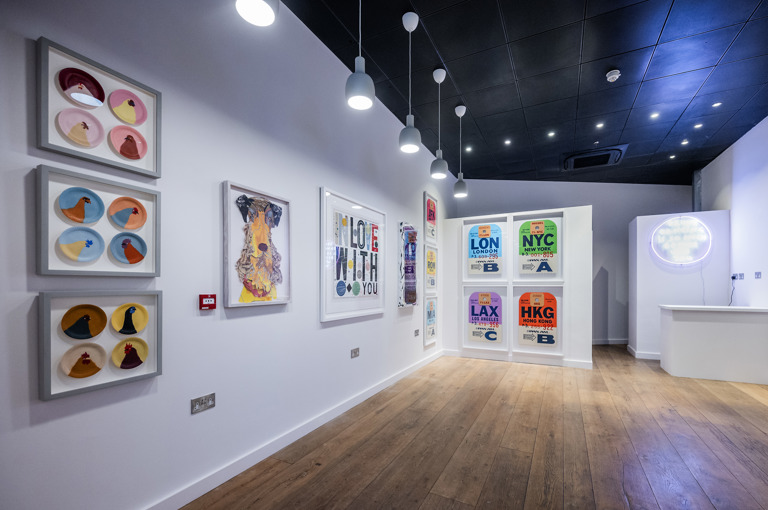 Inside Air Contemporary gallery in Ham Yard Village