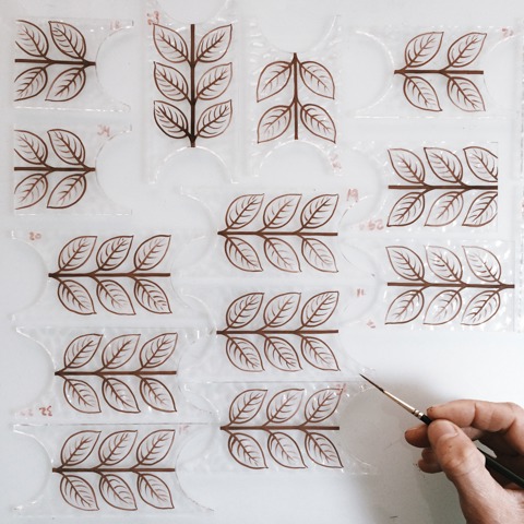 Stained glass painting stencils by Flora Jamieson